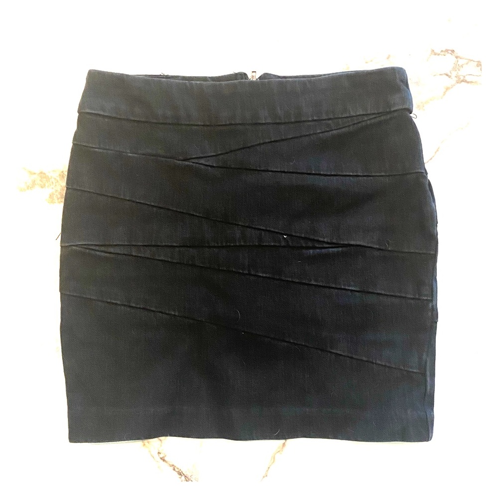 BLANK NYC black denim mini skirt